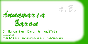 annamaria baron business card